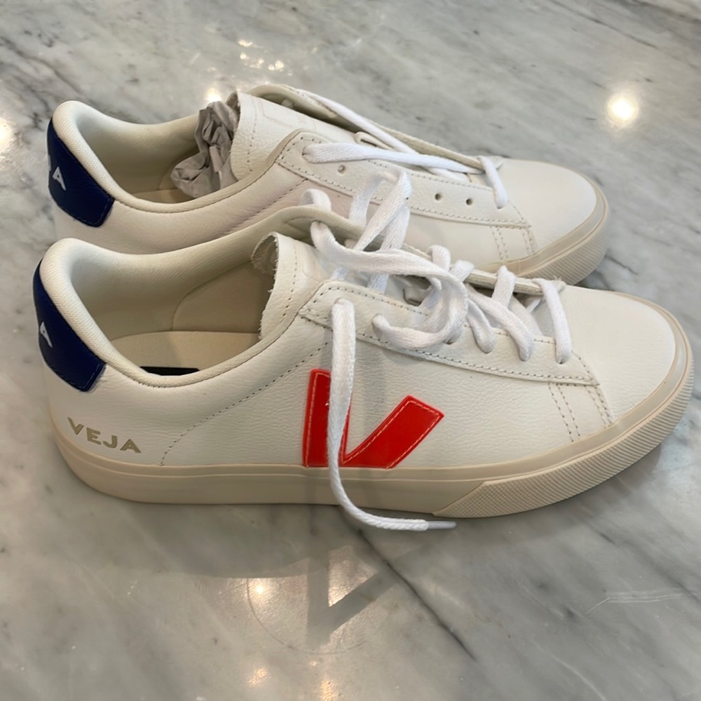 Vejas Campo Sneaker White/Orange/Blue 8/39